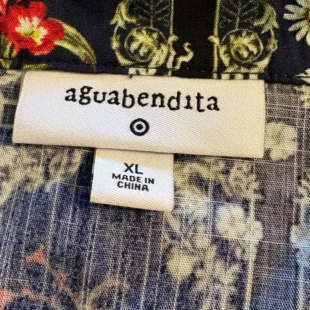 Agua Bendita x Target NWT Floral Tile Print Flutter Sleeve Mini Dress Size XL - Picture 4 of 7